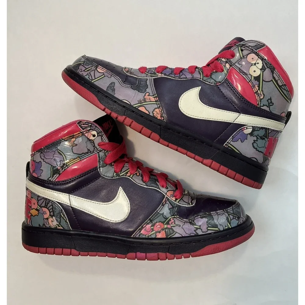 Vintage Nike Purple Pink Grand High Dunk Womens Sneaker Sz 8 Athletic Retro Y2K